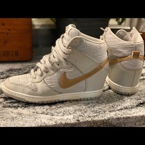 Nike Trainers Wedges Grey and Rose Gold